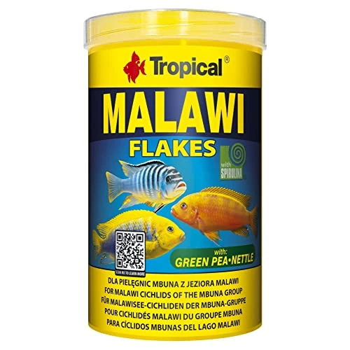 Offerta a tempo: MALAWI 1000ml / 200g - Mangime multi-ingrediente per ciclidi mbuna del lago malawi, scaglie - 0.00% da 14.39 € a 14.39 €