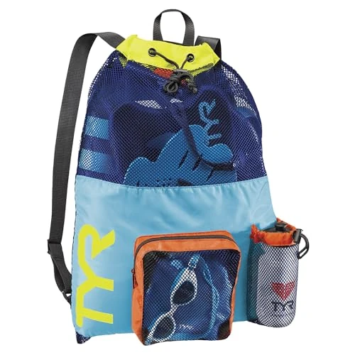 Oferta limitada: TYR Big Mesh Mummy Bckpk Mochila, Unisex Adulto, Azul/Amarillo, Talla Única de 24.99 € a 17.99 € (ahorro 28%)