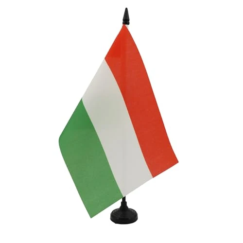 Limited-time offer: AZ FLAG Hungary Table Flag 5'' x 8'' - Hungarian Office Decoration 100% Polyester 21 x 14 cm - Mini Desk Flag with Pole and Black Plastic Base from 7.25 £ to 7.25 £ (save 0.00%)