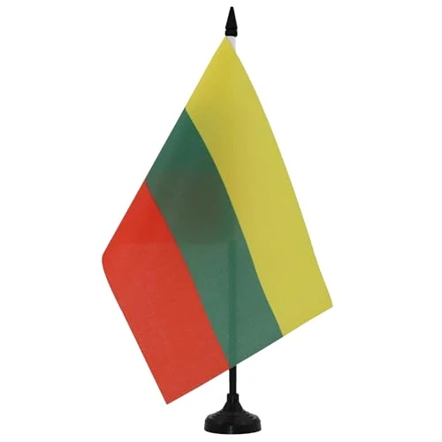 Zeitlich begrenztes Angebot: AZ FLAG Tischflagge Litauen 21x14 cm Polyester 100D Kunststoffsockel von 4.95 € auf 4.95 € (0.00% Rabatt)