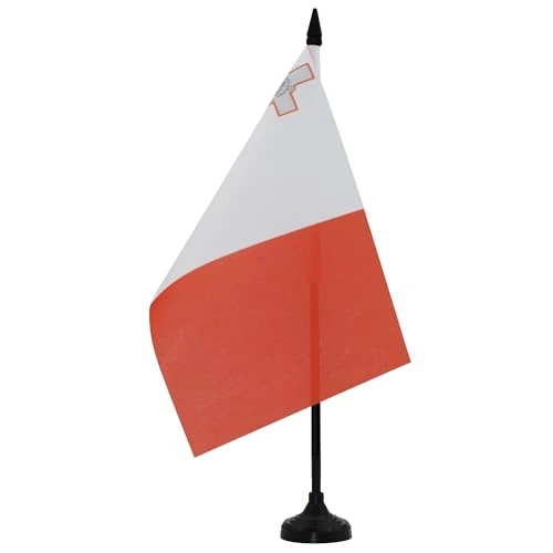 Offerta a tempo: AZ FLAG Bandiera Da Tavolo Malta 21x14 cm - Piccola Bandierina Maltese 14 x 21 cm - 40% da 8.25 € a 4.95 €