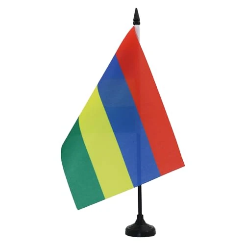 Offerta a tempo: AZ FLAG Bandiera da Tavolo Mauritius 21x14 cm Poliestere 100D Base Plastica - 40% da 8.25 € a 4.95 €
