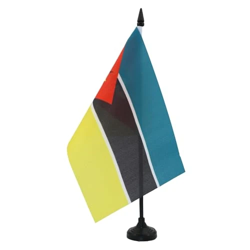 Offre limitée : AZ FLAG Drapeau de Table Mozambique 21x14 cm Polyester 100D Socle Plastique | Usage intérieur Drapeau de bureau mozambicain Moçambique finition cousue et bords renforcés de 8.25 € à 8.25 € (0.00% de remise)