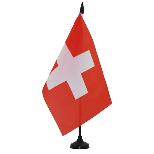 Zeitlich begrenztes Angebot: AZ FLAG - Tischflagge Schweiz - 21x14 cm - Helvetische Tischfahne 14 x 21 Cm - Flaggen von 4.95 € auf 4.95 € (0.00% Rabatt)