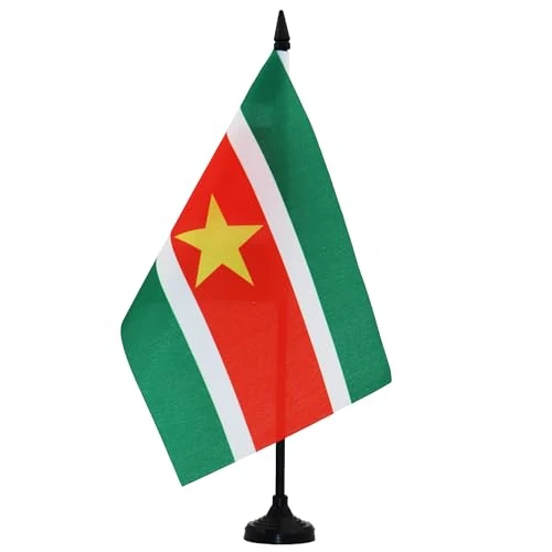 Offerta a tempo: AZ FLAG Bandiera Da Tavolo Suriname 21x14 cm - Piccola Bandierina Surinamese 14 x 21 cm - 0.00% da 8.25 € a 8.25 €