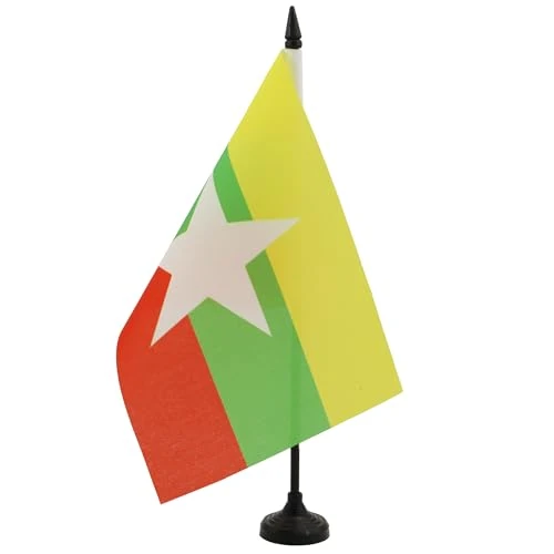 Limited-time offer: AZ FLAG Burma Table Flag 6x8 in 100D Polyester Plastic Base from $7.99 to $7.99 (save 0.00%)