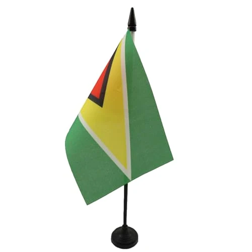 Limited-time offer: AZ FLAG Guyana Table Flag 4x6 in 100D Polyester Plastic Base from $7.45 to $7.45 (save 0.00%)