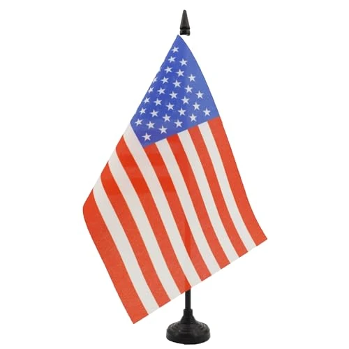 AZ FLAG Bandiera Da Tavolo Stati Uniti 21x14 cm - Piccola Bandierina Americana – Usa 14 x 21 cm