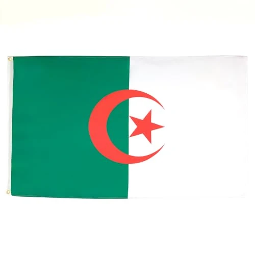 Limited offer: AZ FLAG - Algeria Flag - Large 5x8 Ft - 100D Polyester Algerian Big Banner with Two Metal Grommets - Fade Resistant - Vivid Colors - 5' x 8' Feet - 250x150 Cm from 29.95 EUR to 29.95 EUR (save 0%)