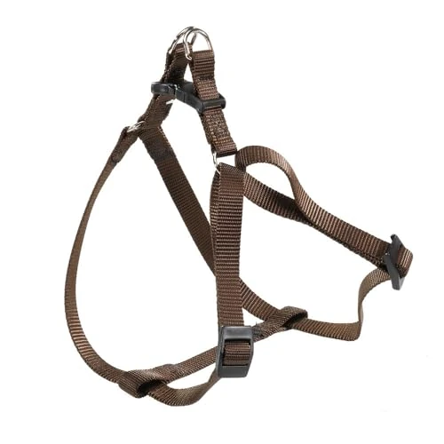 Ferplast Pettorina Cane Taglia Media EASY M, Pettorina per Cani Regolabile, Facile da Indossare, 45-63 cm. Marrone