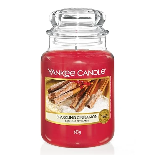 Yankee Candle Duftkerze im Glas (groß) | Sparkling Cinnamon | Brenndauer bis zu 150 Stunden