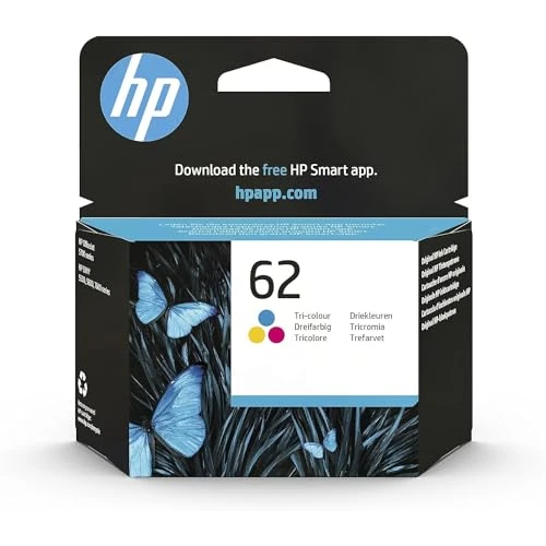 Offerta a tempo: HP 62 Tricromia, Cartuccia Inchiostro Originale | Compatibile con HP Envy 5540, 5642, 5644, 5742, 7640, HP OfficeJet Mobile serie 200, 165 pagine (C2P06AE) - 19% da 28.29 € a 22.99 €