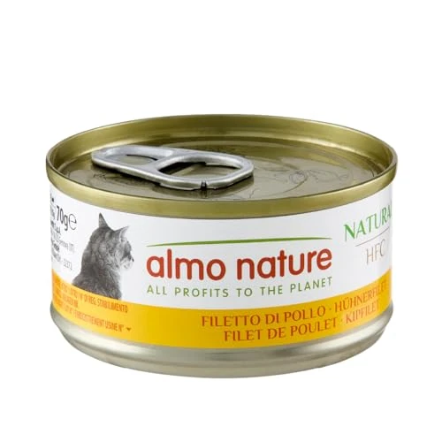 Offre limitée : Almo Nature HFC Natural - Nourriture Humide pour Chat Adulte - Filet de Poulet - 70 g x 24 Boîtes de 37.20 € à 34.99 € (6% de remise)