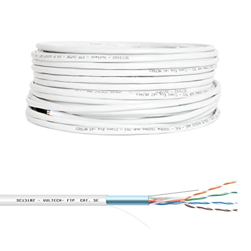 Offerta a tempo: VulTech SC13102-100 Bobina Matassa Lan Categoria 5e FTP 100 Metri 23AWG Ethernet cavo rete impianti alta velocità 1Gbps 100m Cat5e, 100 Ohm, 10/100/1000 Mbps - 0.00% da 24.99 € a 24.99 €