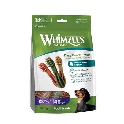 Whimzees Snack Cepillo Dental para Perro, XS - 48 Bolsa
