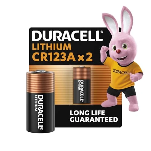 Oferta limitada: Duracell CR123 pilas de litio de alta potencia 3 V (paquete de 2) (CR123A/CR17345) – Larga duración – Cámaras, linternas, detectores de humo y otros – 10 años de vida útil - Prevención de fugas de 10.99 € a 8.87 € (ahorro 19%)
