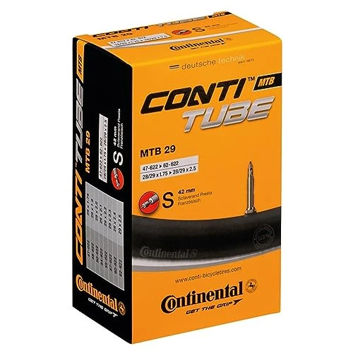 Oferta limitada: CONTINENTAL Camara MTB 29'' x 1.75-2.50, válvula Presta (Fina), 42 mm (Pack 2 Unidades), Unisex Adulto, Negro, [47-622,62-622] de 13.48 € a 12.99 € (ahorro 4%)