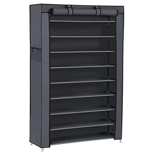 Offre limitée : SONGMICS Étagère à Chaussures en Tissu Non-tissé à 10 Niveaux, Porte-chaussures, Organisateur, Rangement, Grand, Montage Facile, Anti-poussière, pour 40 Paires, 88 x 28 x 160 cm, Gris RXJ36G de 32.99 EUR à 22.99 EUR (remise 30%)