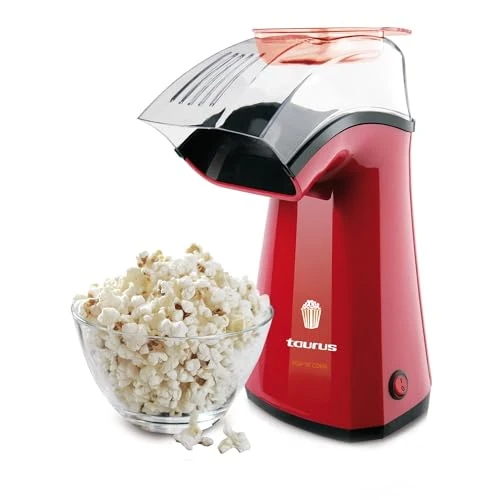 Tijdelijke aanbieding: Taurus – Popcornmachine Pop'N'Corn | 1100W | Zonder olie | Compact | Snel | Deksel als maatbeker | Hete lucht | Draagbaar | Rood van 39.25 EUR naar 39.25 EUR (korting 0%)