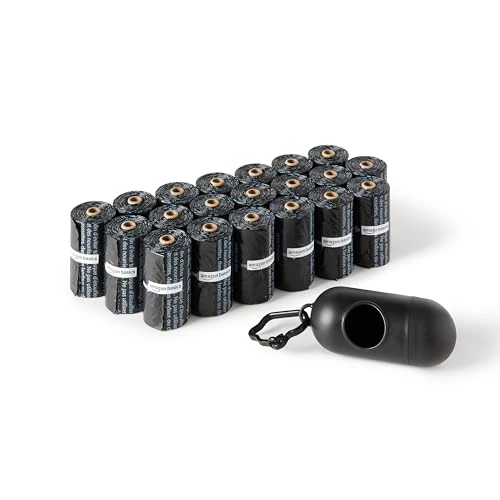 Limited offer: Amazon Basics Dog Poop Bags with Dispenser, 300 Count, Enhanced for Guaranteed Leakproof, Unscented, Includes Leash Clip from 8.96 EUR to 8.96 EUR (save 0%)