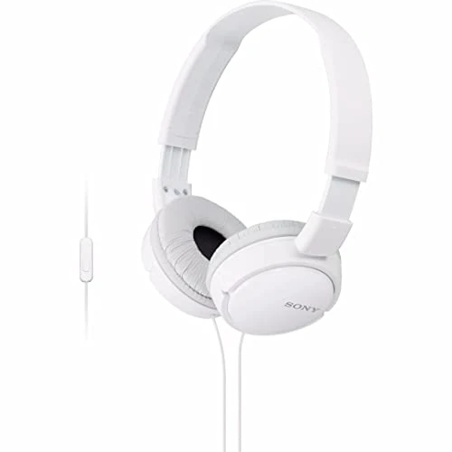 Limited offer: Sony ZX Series Wired On-Ear Headphones with Mic, White MDR-ZX110AP from 20.00 EUR to 12.99 EUR (save 35%)
