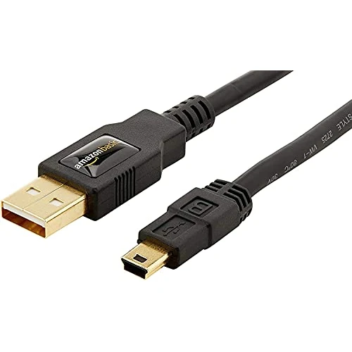 AmazonBasics Cavo USB-A 2.0 maschio/Mini USB B (0.9 m) per Personal computer, Nero