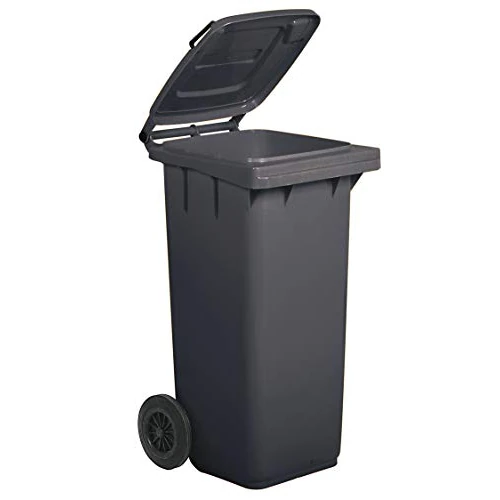 Offerta a tempo: Mobil Plastic - Bidone Raccolta Differenziata 120 Litri con Coperchio e Ruote per Uso Esterno | Colore Grigio | Plastica Resistente | Certificato UNI EN 840 - 7% da 49.49 € a 46.12 €