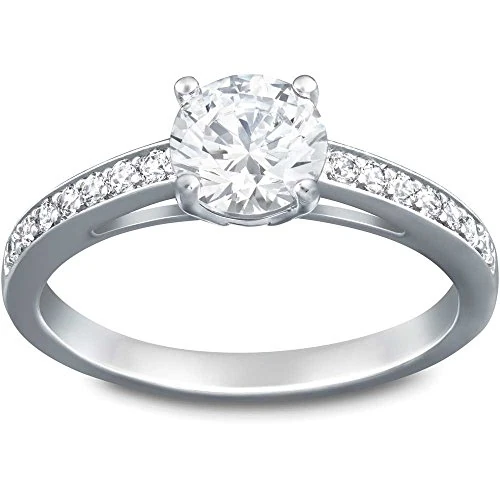 Offerta a tempo: Swarovski Anello Attract Round, bianco — 17% da 89,00 € a 73,88 €