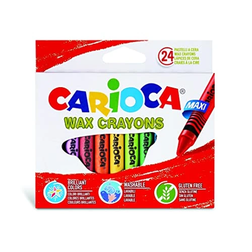 Carioca 42390 Maxi Washable Wax Crayon (Pack of 24)
