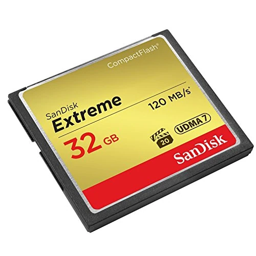 Zeitlich begrenztes Angebot: SANDISK Extreme CompactFlash Speicherkarte 32 GB (Für DSLR-Kameras, UDMA7, Schreiben mit 85 MB/s, Übertragen mit 120 MB/s, VPG-20 für Full-HD-Video) von 23.90 € auf 23.90 € (0.00% Rabatt)