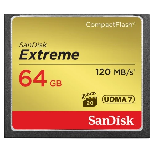Offre limitée : SanDisk Extreme 64 GB UDMA7 CompactFlash Card - Black/Gold de 54.03 EUR à 50.25 EUR (remise 7%)