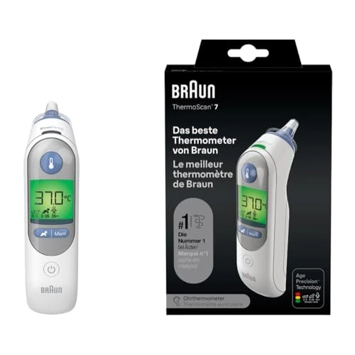 Beperkte aanbieding: Braun ThermoScan 7 Oorthermometer | Age Precision-technologie | Digitaal display met kleurcodering | Prettig voor baby's en kinderen | Merk #1 bij artsen(1) van 62.99 EUR naar 46.99 EUR (besparing 25%)