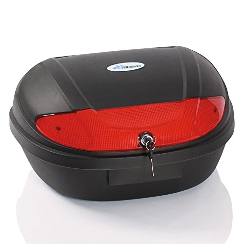Zeitlich begrenztes Angebot: TRESKO XXL Topcase Motorradkoffer - passend für 2 Helme, Top case 48L, für Roller, Motorrad, Mofa & Quad von 54.79 € auf 49.79 € (9% Rabatt)