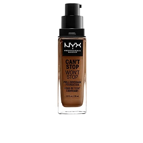Offerta a tempo: NYX Professional Makeup Fondotinta, Can't Stop Won't Stop Full Coverage Foundation, Lunga tenuta, Waterproof, Finish Matte, Tonalità: Cappuccino - 48% da 17.90 € a 9.32 €