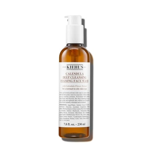 Offerta a tempo: KIEHL'S Calendula Deep Cleansing Foaming Face Wash, Detergente Viso Schiumogeno, Per Pelli da Normali a Grasse, Azione Calmante, Lenitiva e Riequilibrante, Con Estratto di Calendula, 230 ml - 60% da 37.00 € a 14.72 €
