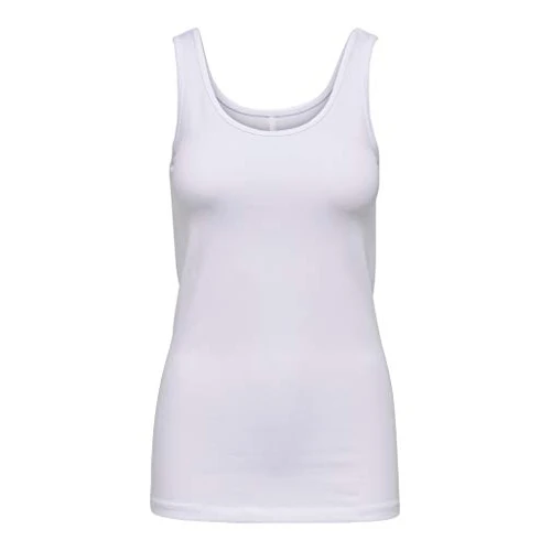 Only Nos Mujer 15095808 Camiseta sin Mangas Not Applicable, Blanco (White White), 40 (Talla del Fabricante: Medium)