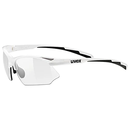 Offerta a tempo: Uvex sportstyle 802 V, occhiali sportivi unisex, fotocromatico, privo di appannamenti, white/smoke, one size - 20% da 99.95 € a 79.96 €