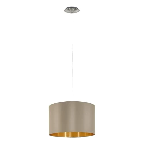 Offerta a tempo: Eglo Maserlo Lampadario, lampada a sospensione in tessuto a 1 - 19% da 70.00 € a 56.99 €