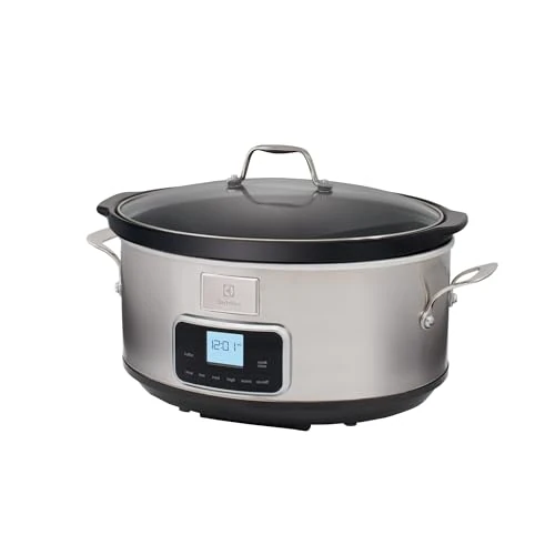 Electrolux ESC7400 Slow Cooker - Stainless Steel Slow Cooker with 6 Predefined Programs, 235 W, 6.6 lt