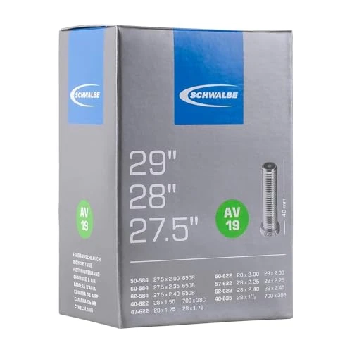 Offre limitée : Schwalbe AV19 Chambre à air Mixte, Noir, Taille Unique/40 mm - Lot de 2 de 17.99 € à 17.99 € (0.00% de remise)