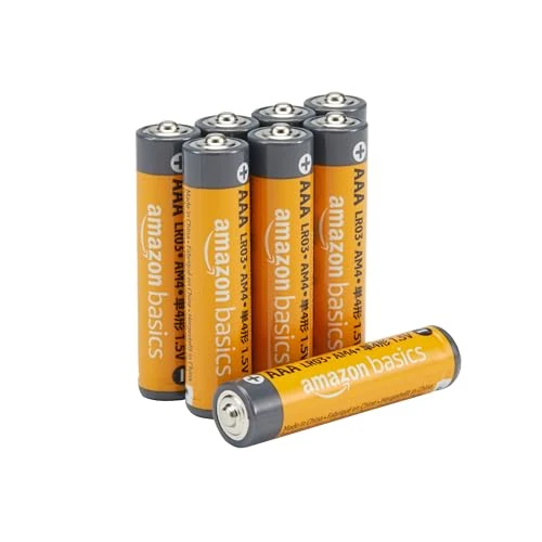 Amazon Basics, 8 batterie alcaline AAA ad alte prestazioni, 1,5 Volt, durata di 10 anni