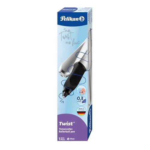 Limited-time offer: Pelikan 947093 Twist Rollerball Pen for Right/Left-Handed User Silver from 16.04 GBP to 16.04 GBP (save 0%)
