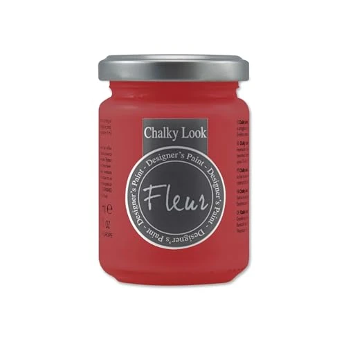 Offerta a tempo: FLEUR DESIGNER'S PAINT | Pittura ad Acqua, Effetto Gesso Naturale, Extra Opaca, Fleur Chalky F27, Colore Tomato Red, Made in Italy, Formato da 130 ml - 0.00% da 15.89 € a 15.89 €