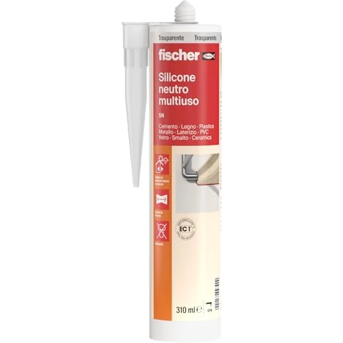 Offerta a tempo: Fischer Silicone Sigillante Neutro SN TR, Inodore — 55% da 10,90 € a 4,90 €