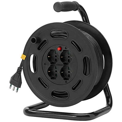 Offerta a tempo: Vimar 0P32731 Avvolgicavo Con Disgiuntore Termico Di Protezione, Nero, ‎27.5 x 20 x 37.5 cm, 4.62 Kg - 27% da 47.76 € a 35.02 €