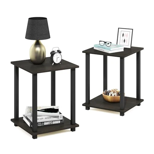 Offerta a tempo: Furinno Simplistic Tavolino, set di due, espresso/nero - 0.00% da 58.39 € a 58.39 €