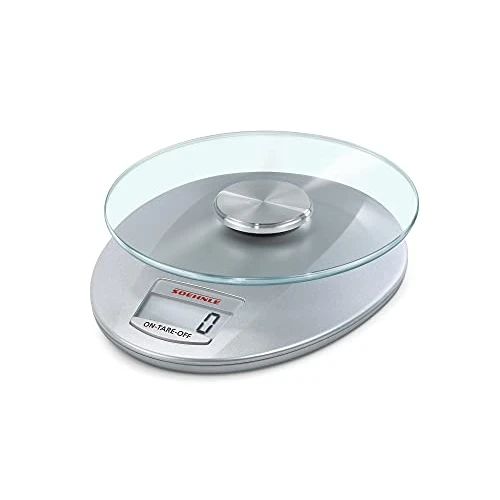 Offerta a tempo: Soehnle Roma Silver Bilancia da cucina elettronica, Bilancia digitale con display LCD facile da leggere, Bilancia elettronica ad alta precisione con gradazione di 1 g e 5 kg di portata, Argento - 31% da 28.99 € a 19.96 €