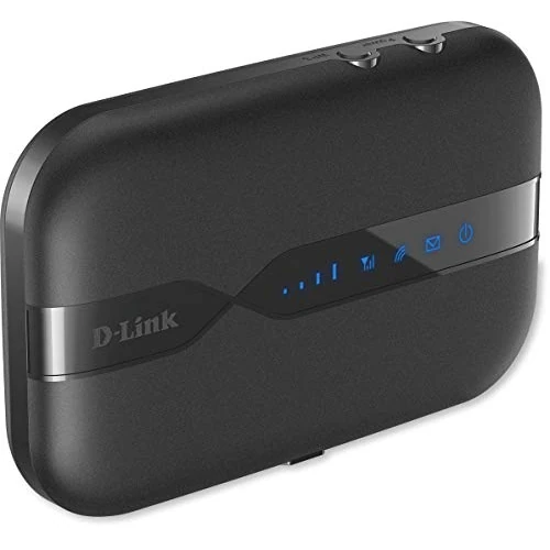 D-Link Router móvil 4G para SIM de datos (4G/LTE, 3G, WiFi N hasta 150 Mbps, WPS, batería 2000 mAh, WPA2), Negro, N300 Mbps