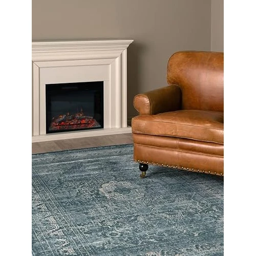 RugVista Jacinda, Alfombra, Alfombras Modernas, 300 x 200 cm, Rectangular, Pelo Corto, Sala de Estar, Comedor, Dormitorio, Cocina, Limpieza en seco, Oeko_Tex_100, Claro Azul