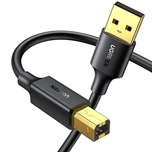 Offerta a tempo: UGREEN Cavo Stampante USB 2.0 A a Tipo B Maschio Compatibile con HP Epson Brother Canon Lexmark — 25% da 7,99 € a 5,99 €